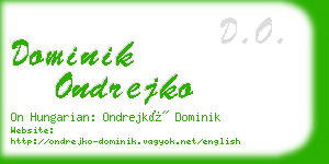 dominik ondrejko business card